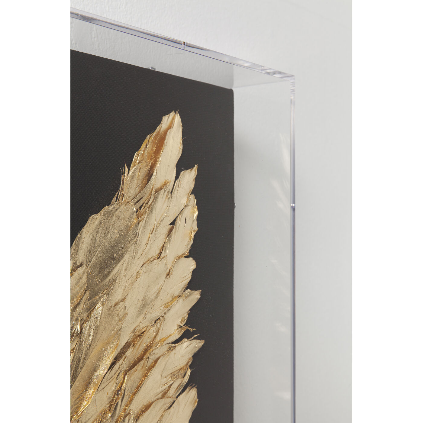 Украшение настенное Wings Gold Black «Крылья» 120x120 см, Чёрный