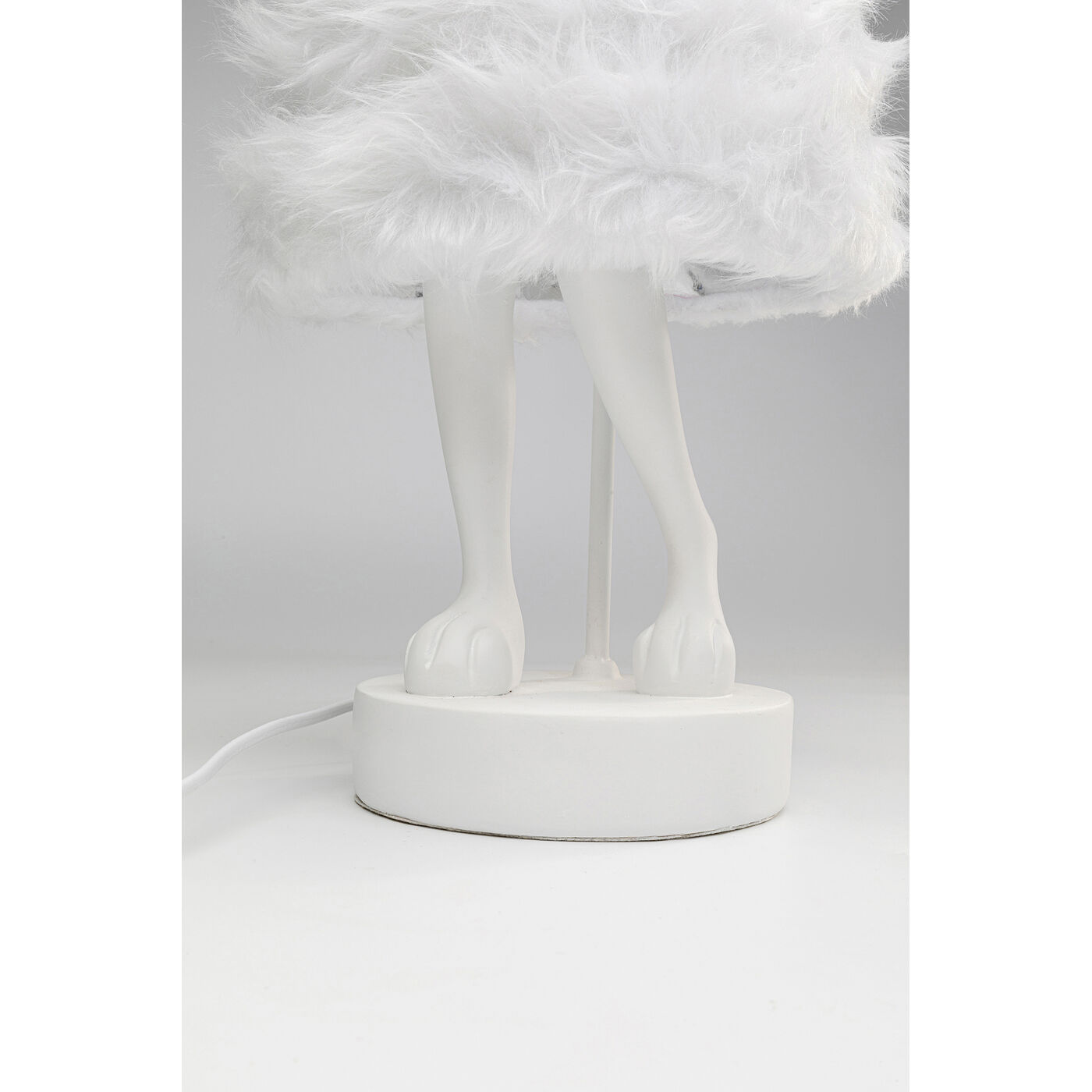 Светильник настольный Animal Rabbit Fur White/Silver 68cm от KARE Design