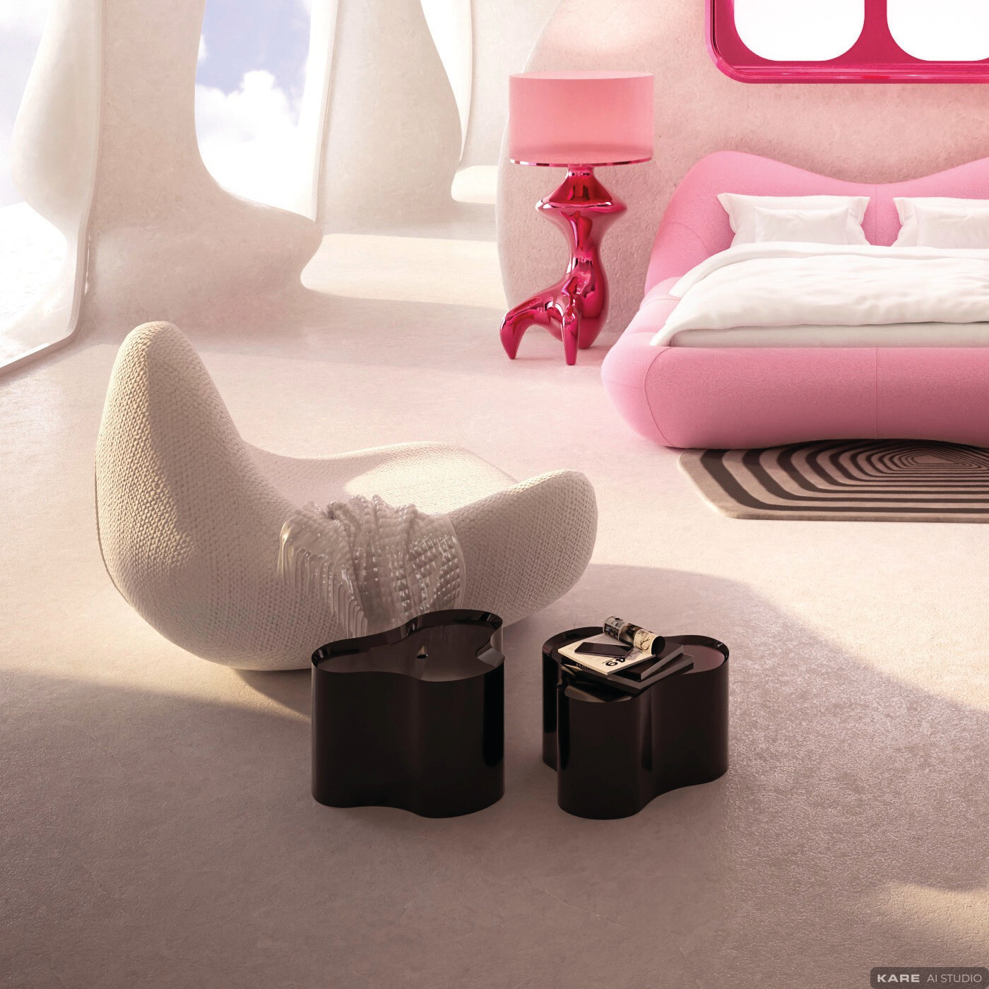 Кресло KARE x Karim Rashid Glow Wave White 177 см от KARE Design