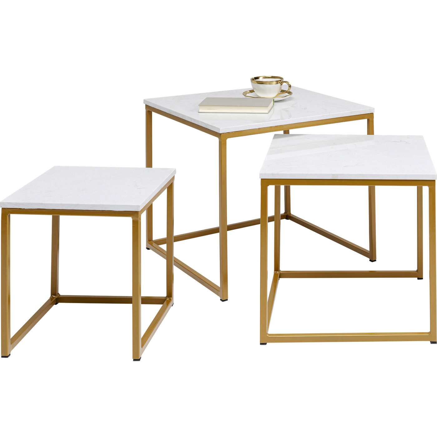 Стол приставной Key West Marble Gold (3 шт) от KARE Design
