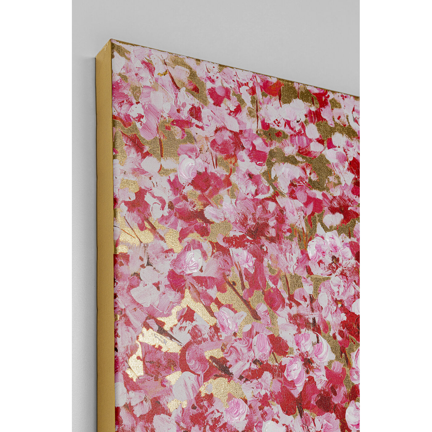 Картина Flower Couple Gold Pink «Пара в цветущих деревьях» 100x80 см, Розовый