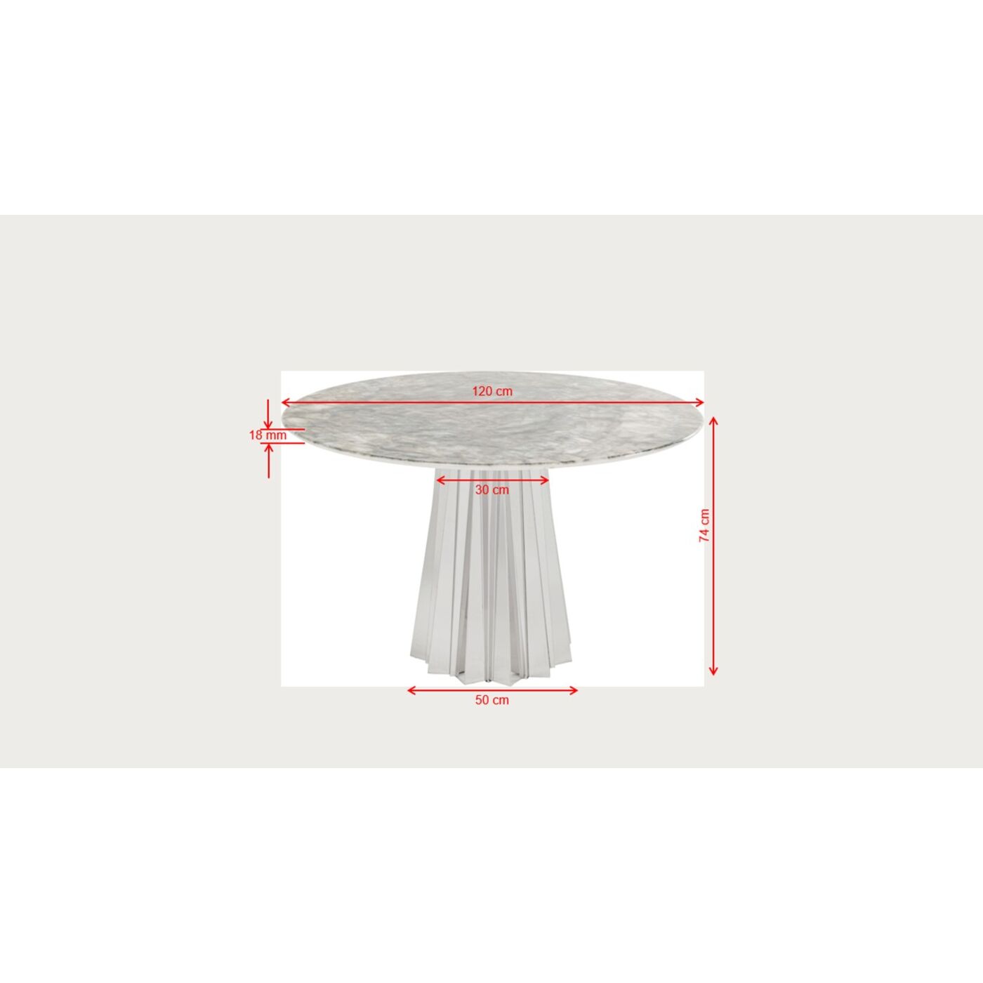 Стол Amora Stone Ø120cm