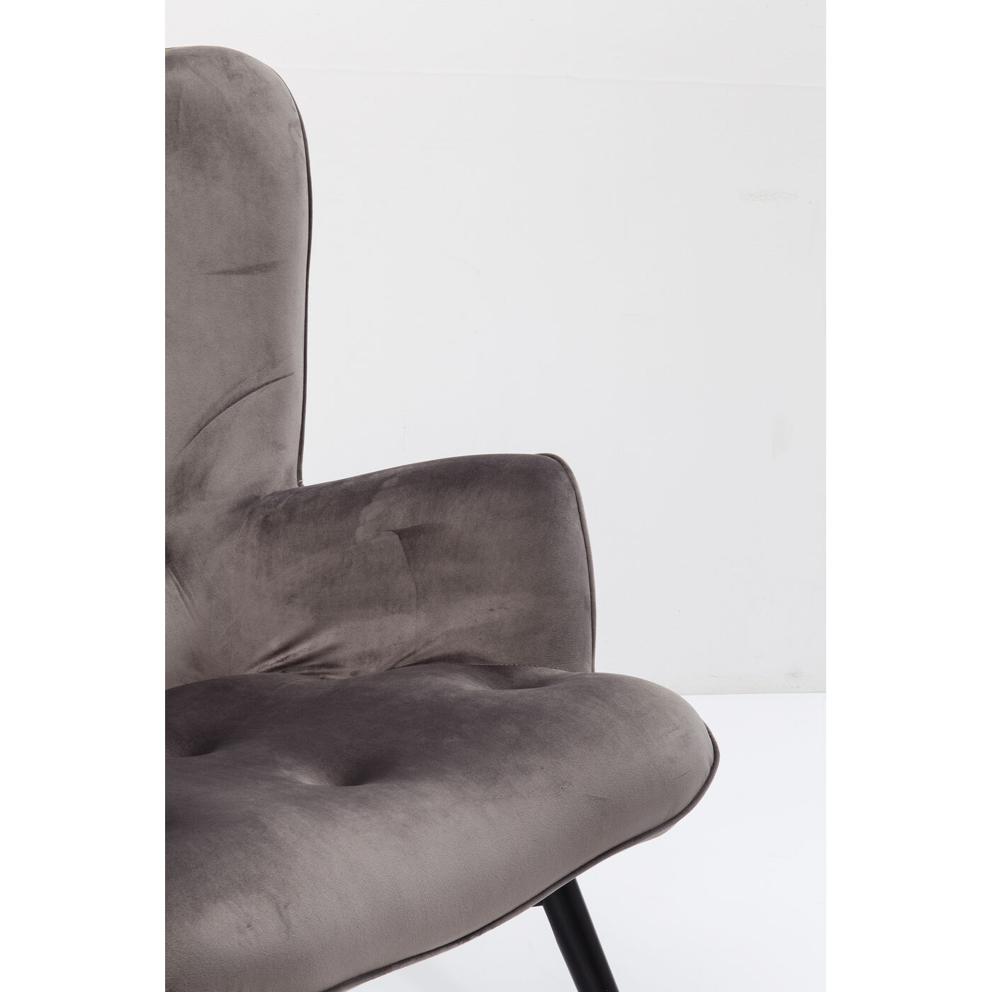 Кресло Black Vicky Velvet Grey от KARE Design