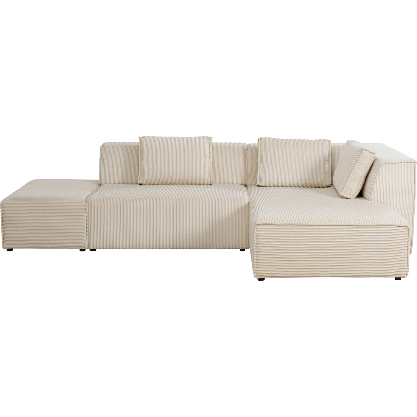 Диван правосторонний угловой Infinity Ottomane Cord Creme Right от KARE Design