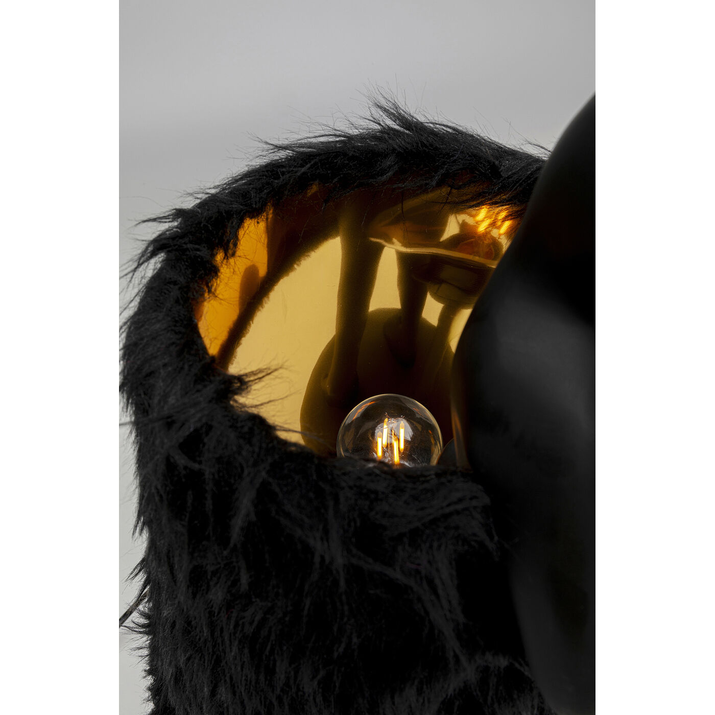 Светильник настольный Animal Rabbit Fur Black/Gold 68cm от KARE Design