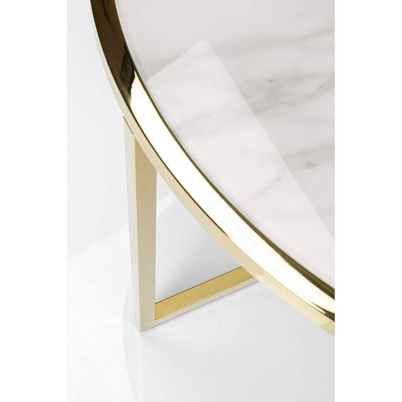 Стол кофейный West Beach Brass Ø80 см от KARE Design