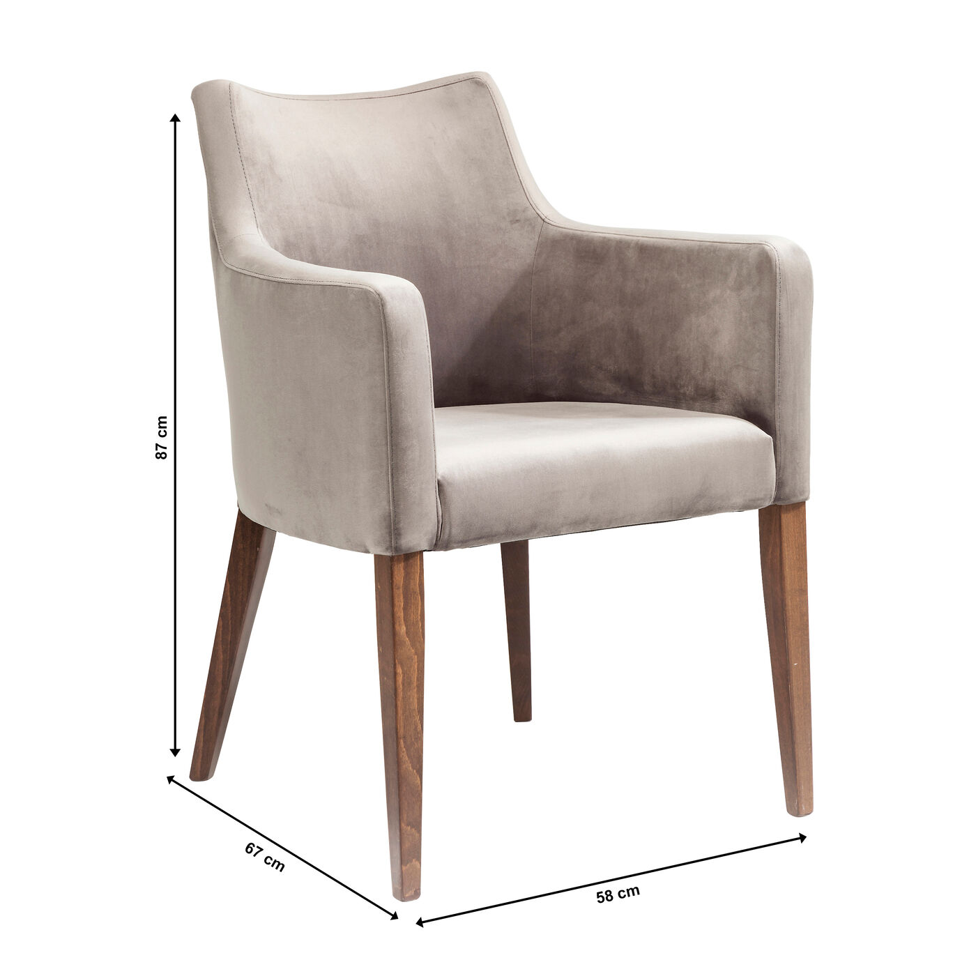 Кресло Mode Velvet Grey от KARE Design