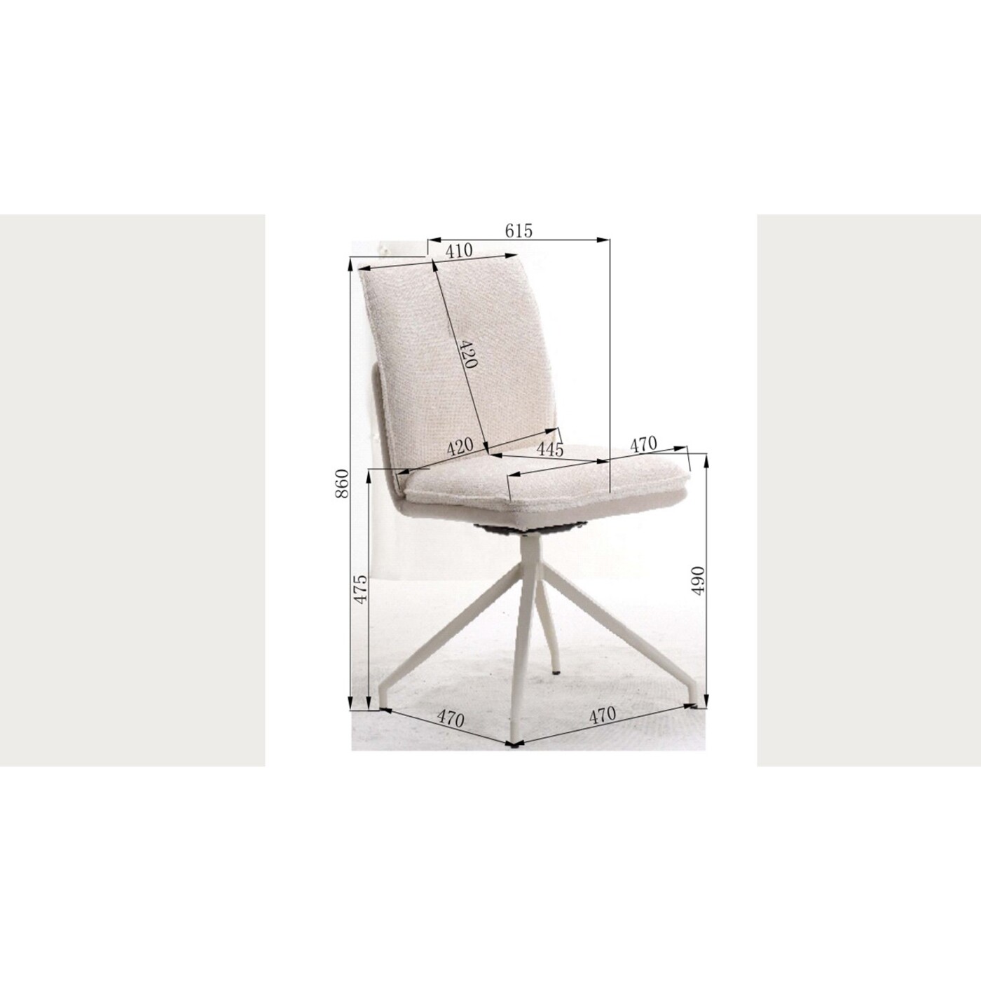 Кресло вращающееся Hilla White от KARE Design