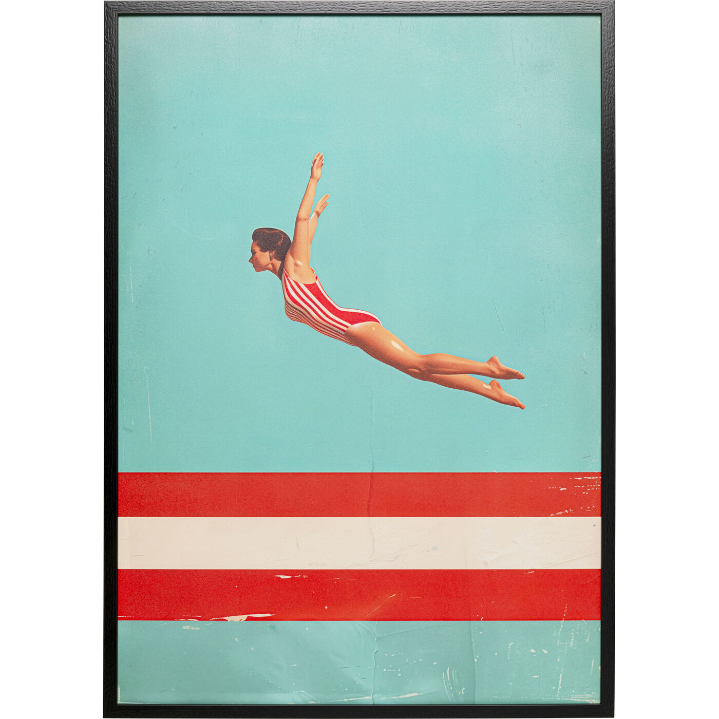 Картина в раме Jumping Girl Up «Прыгающая девушка» 103x73 см от KARE Design