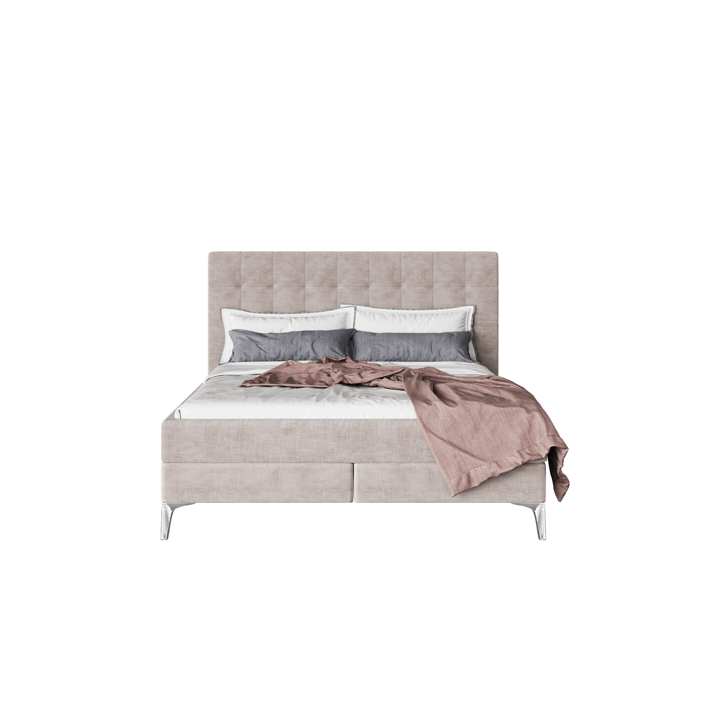 Кровать Boxspring с пружинным матрасом Benito Star Cream 180x200 см от KARE Design