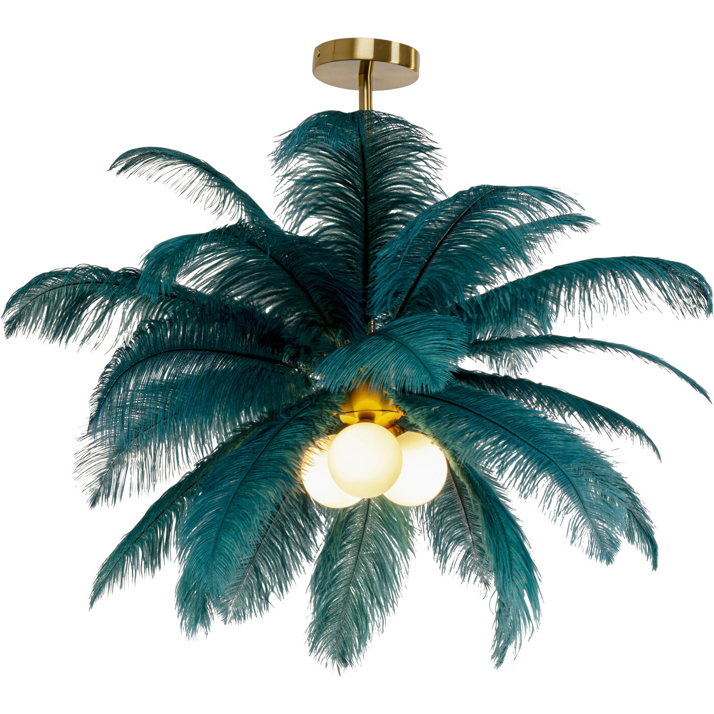 Светильник подвесной Feather Palm Green Ø60cm от KARE Design