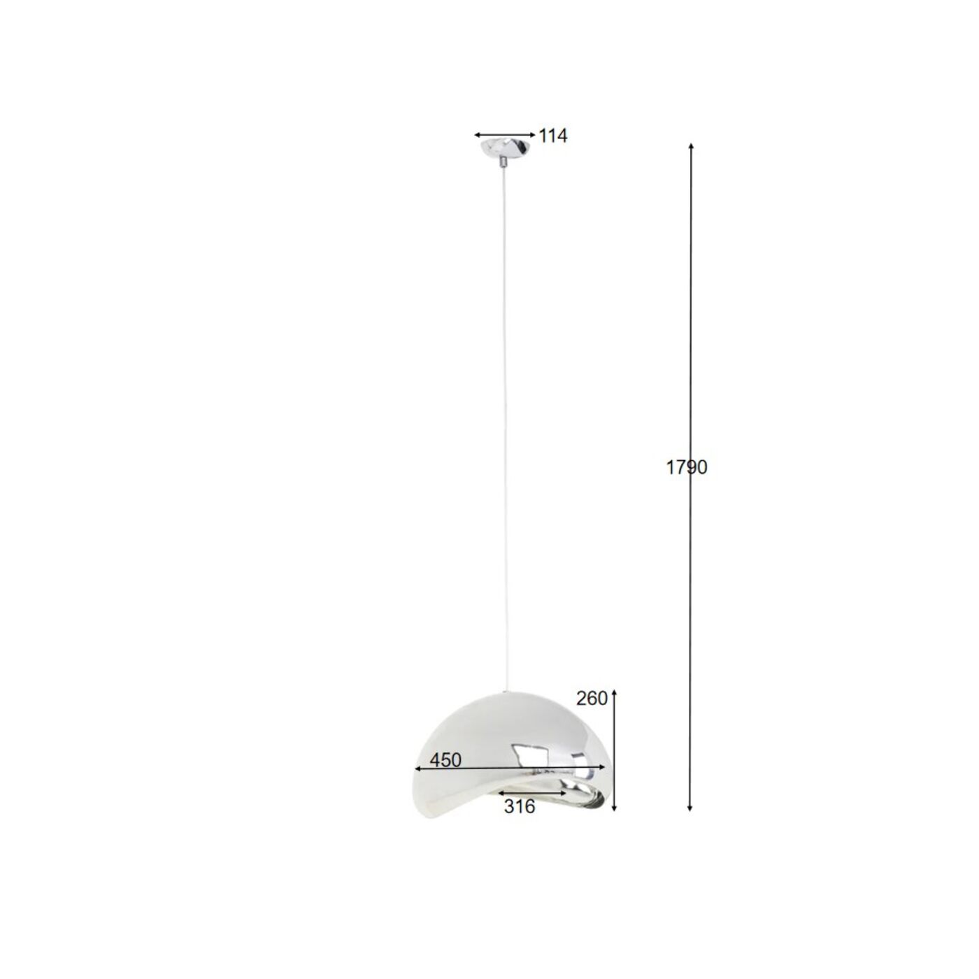 Светильник подвесной KARE x Karim Rashid Cloud Beam Silver 45 см от KARE Design