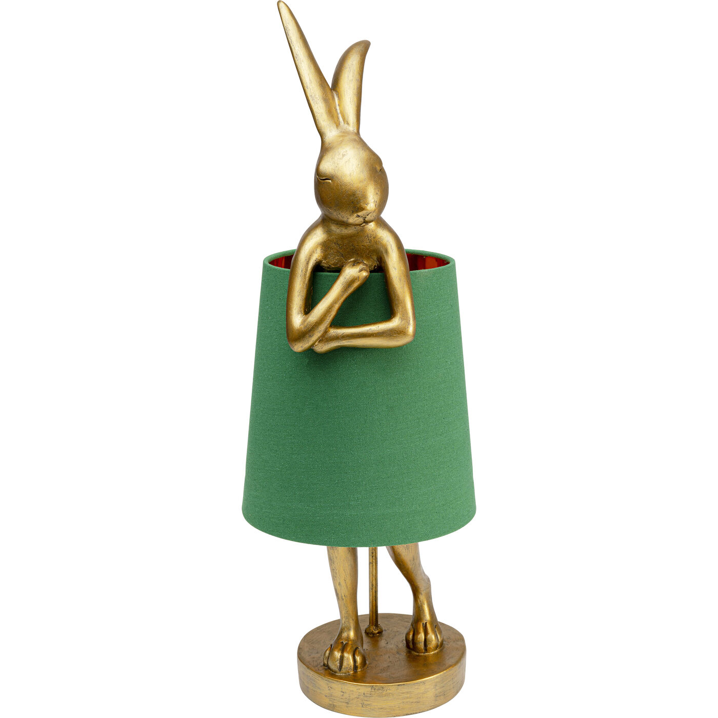 Светильник настольный Animal Rabbit Gold/Green 68 см от KARE Design