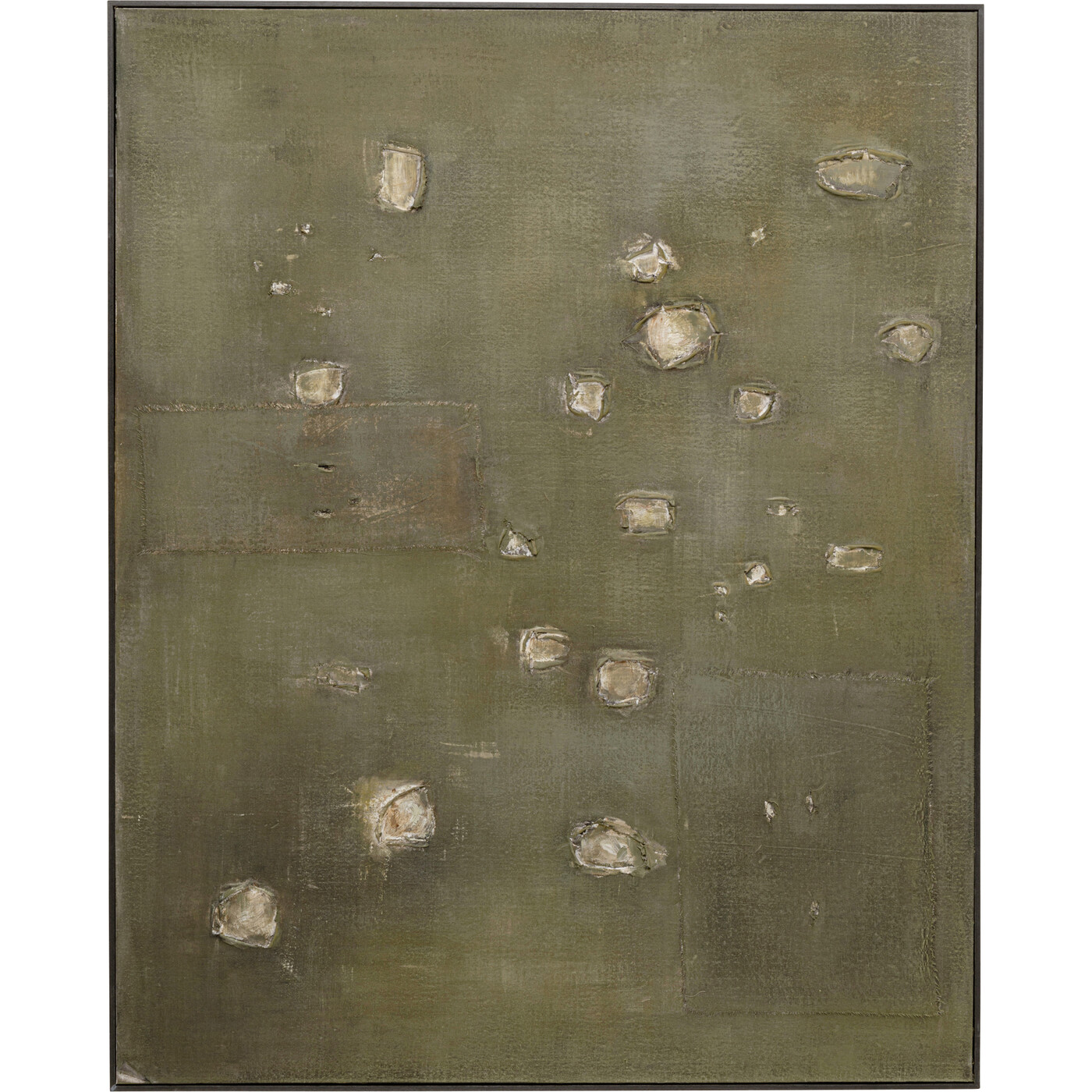 Картина на холсте Moody Green «Абстракция» 150x120 см, Зелёный от KARE Design