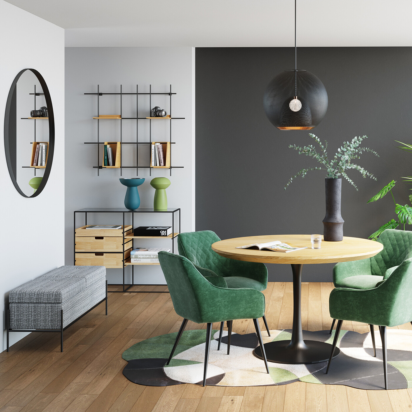Зеркало Bella Ø100 см от KARE Design