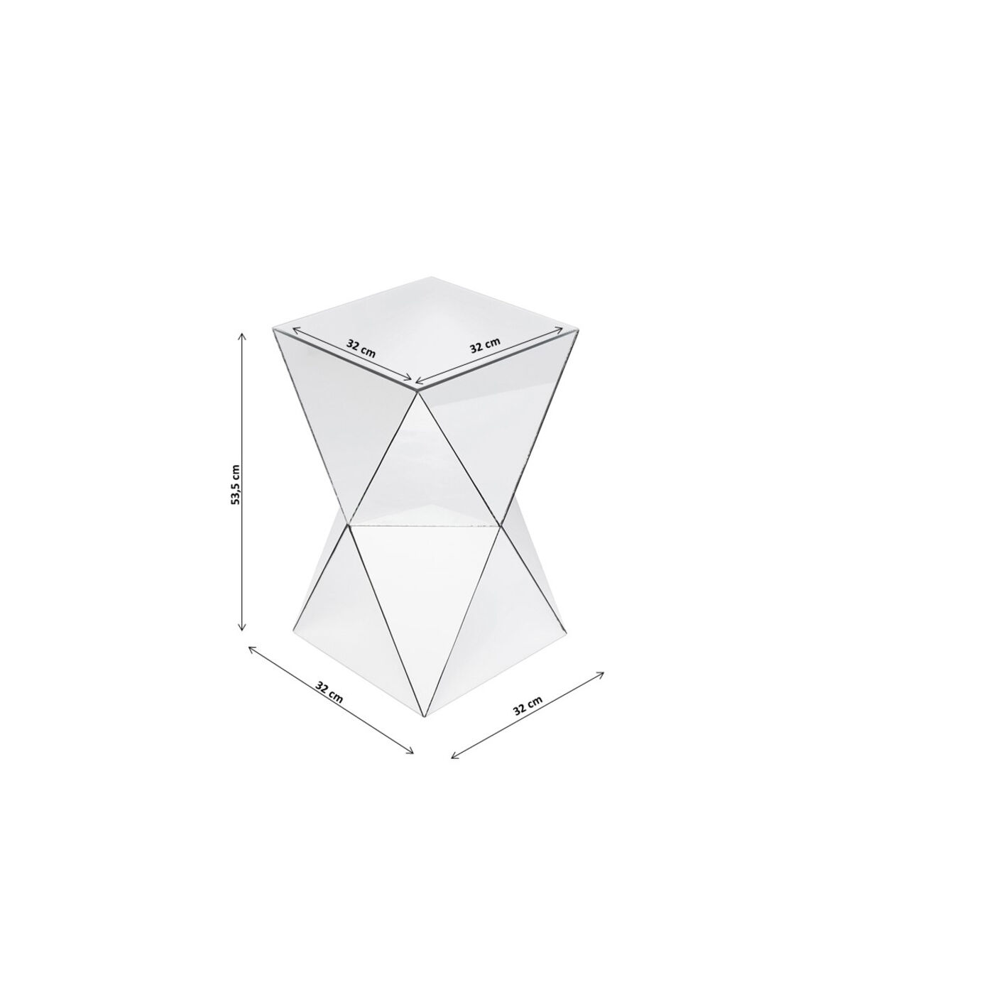 Столик журнальный Luxury Triangle White 32x32 см от KARE Design