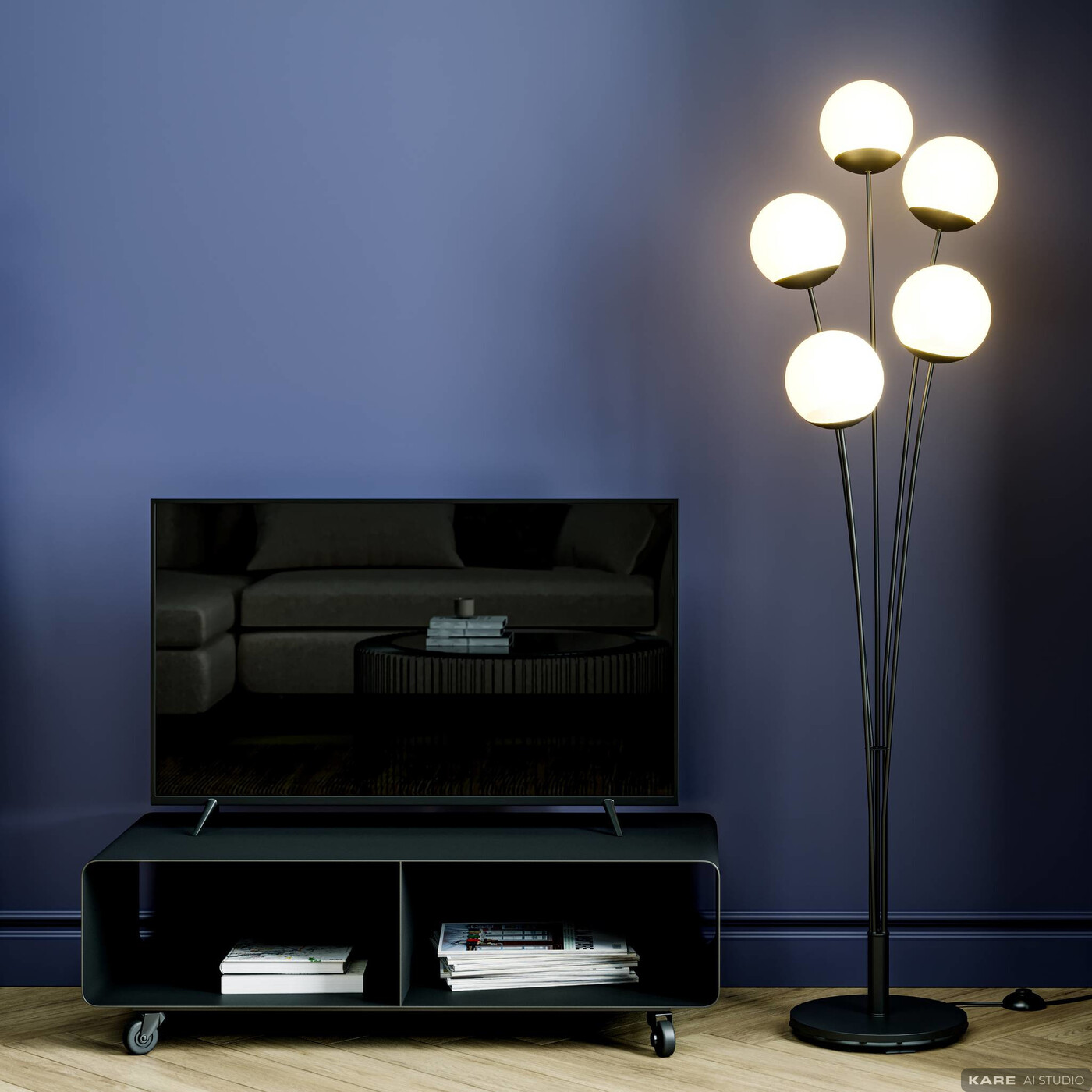 Светильник напольный Five Balls Matt Black от KARE Design