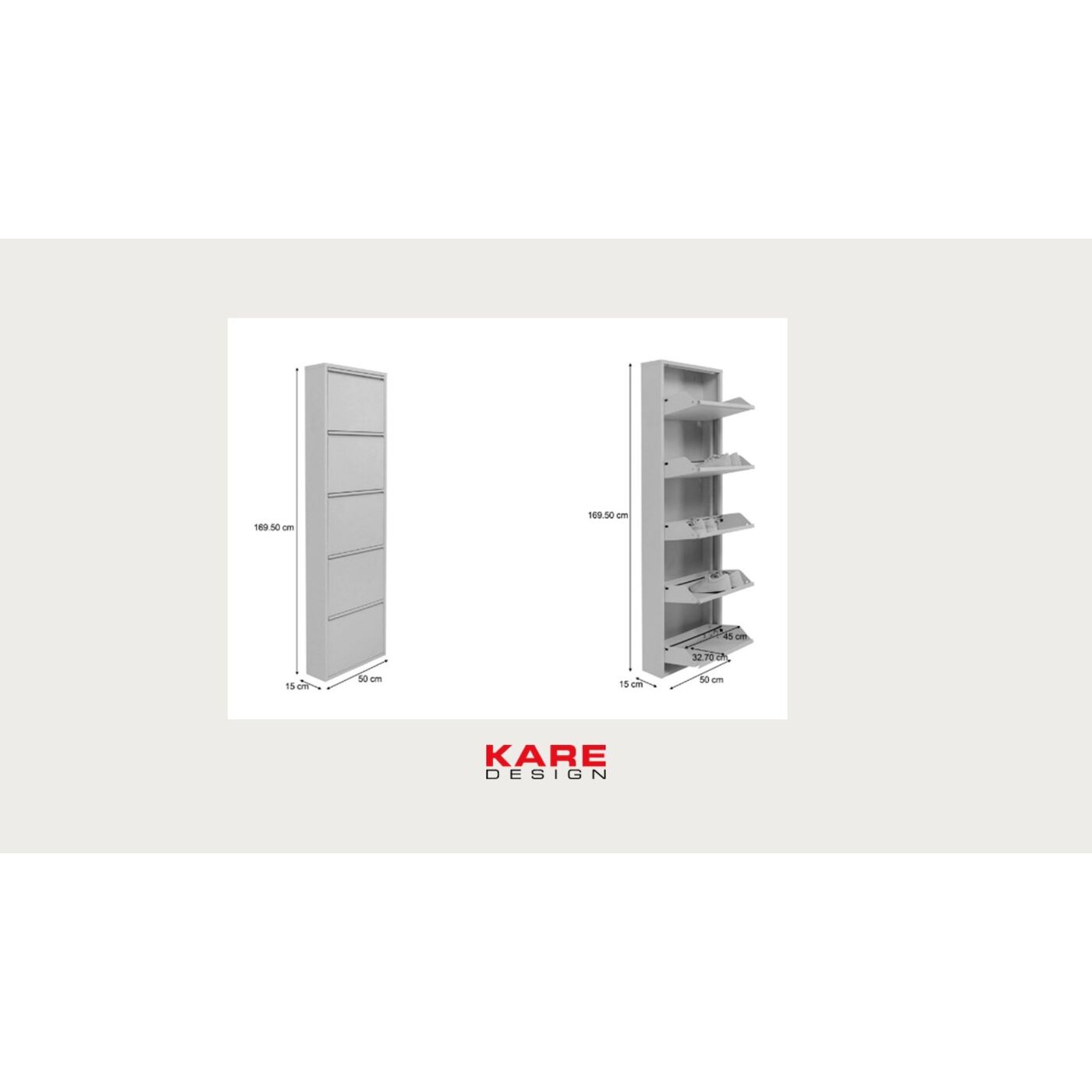 Полка для обуви Caruso 5 White от KARE Design