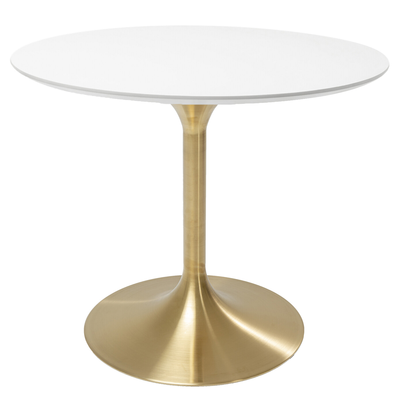 Стол Invitation Set White Brass Ø90 см от KARE Design