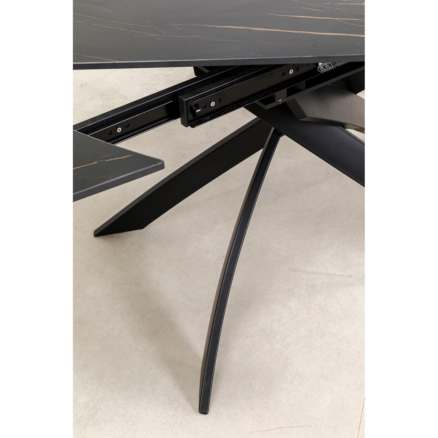 Стол раздвижной Twist Black 120(30+30)x90 см от KARE Design
