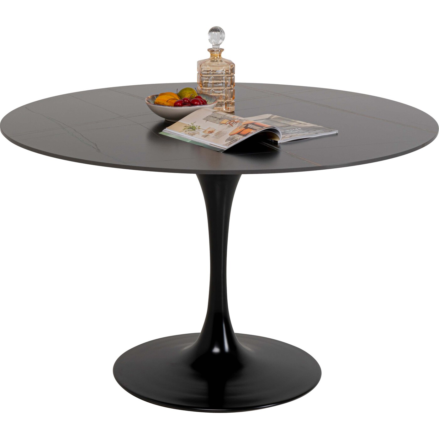 Стол Invitation Set Ceramic Black Black Ø120cm от KARE Design