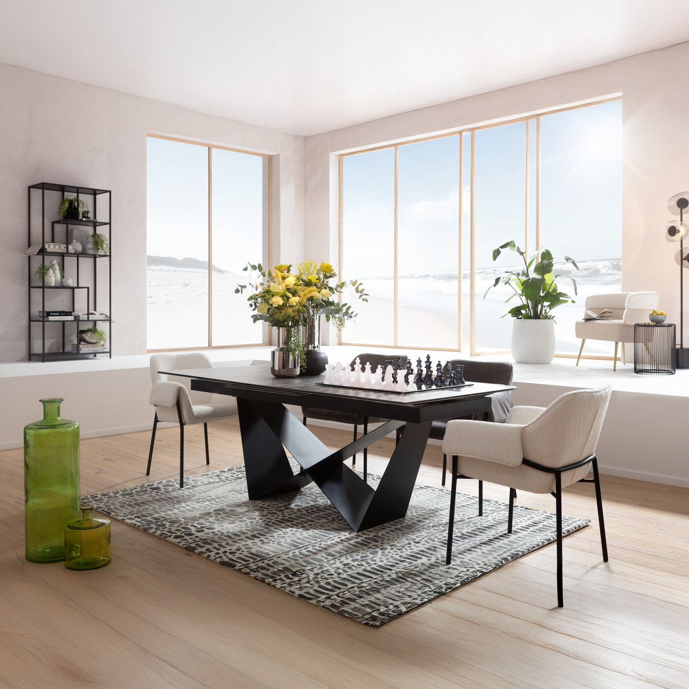 Стол раздвижной Connesso 200(+60)x100 см от KARE Design