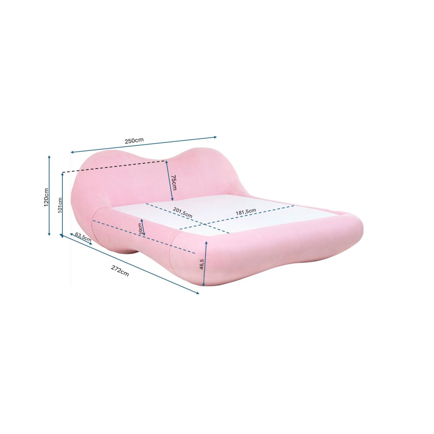 Кровать KARE x Karim Rashid Fluid Dreams Pink 180x200 см