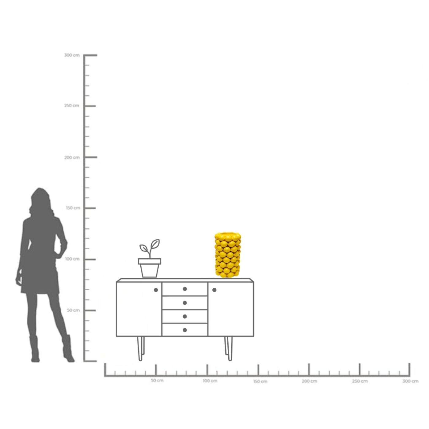 Ваза Lemon Juice «Лимонный сок» 43 см от KARE Design