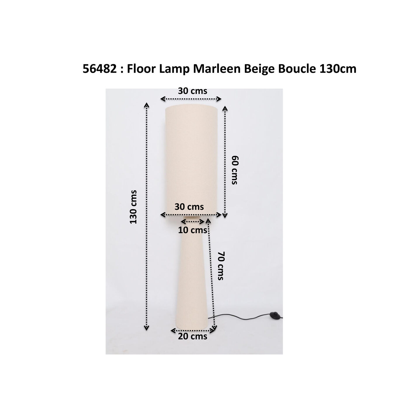 Светильник напольный Marleen Beige Boucle 130cm от KARE Design