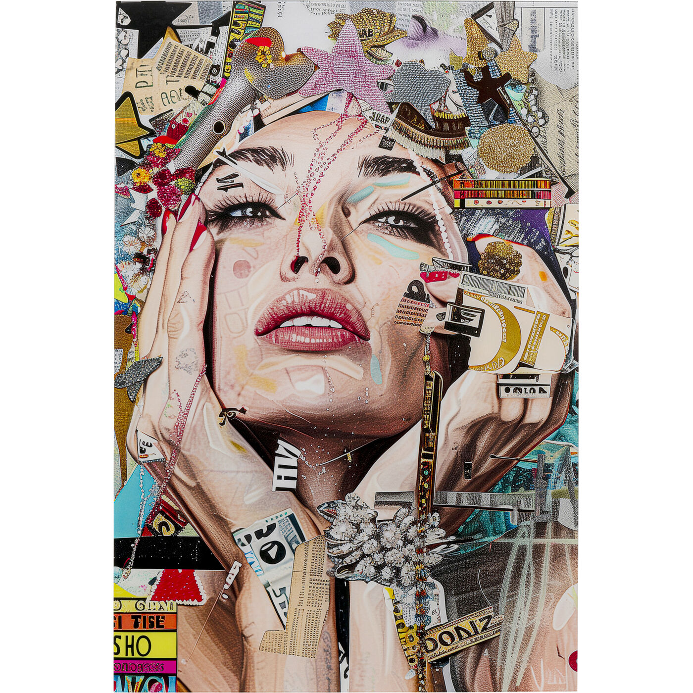 Картина стеклянная Artsy Portrait Front 80x120cm от KARE Design