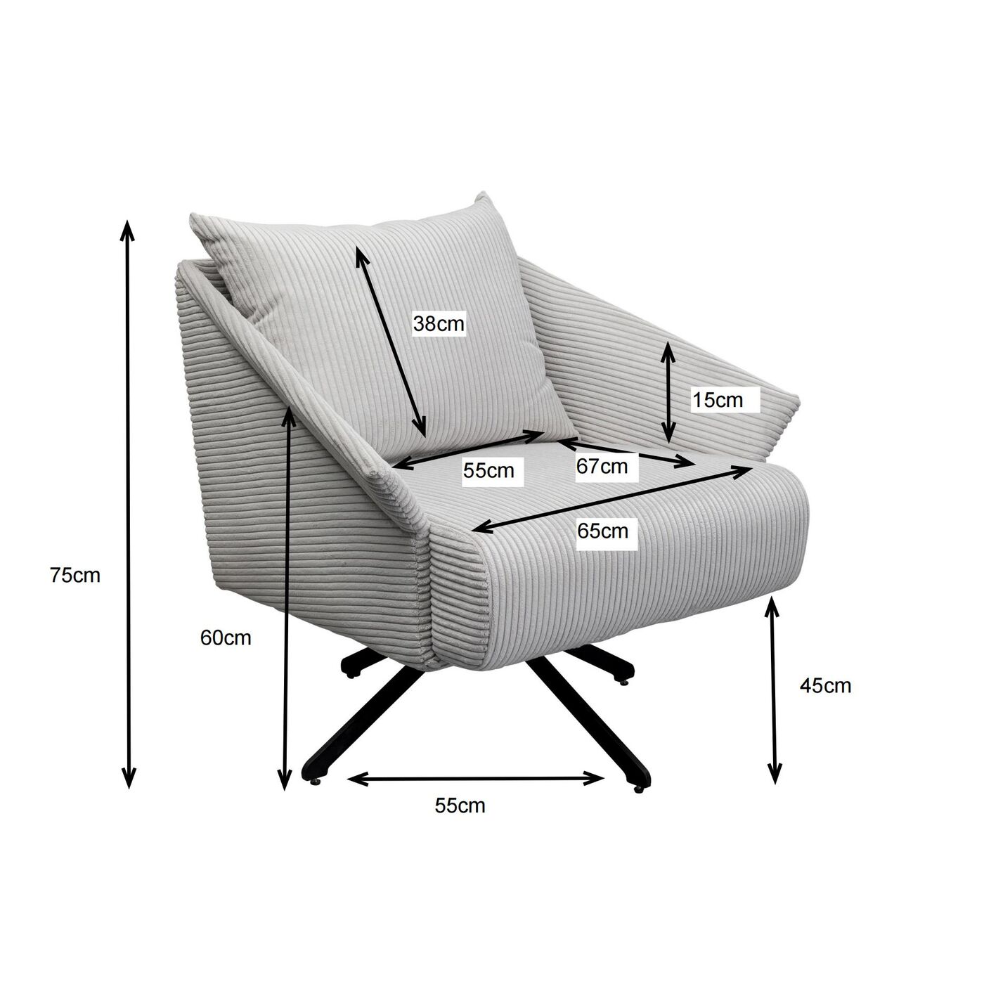 Кресло вращающееся Milo Beige от KARE Design