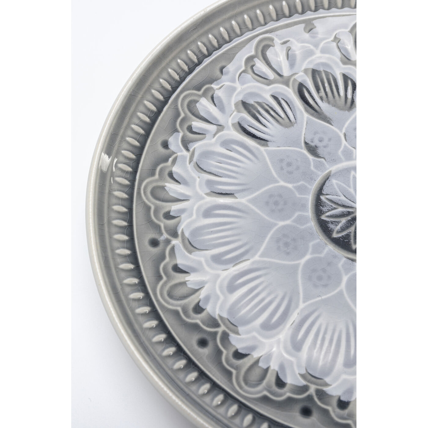 Тарелка Sicilia Mandala «Сицилия Мандала» Ø21 см, Серый от KARE Design