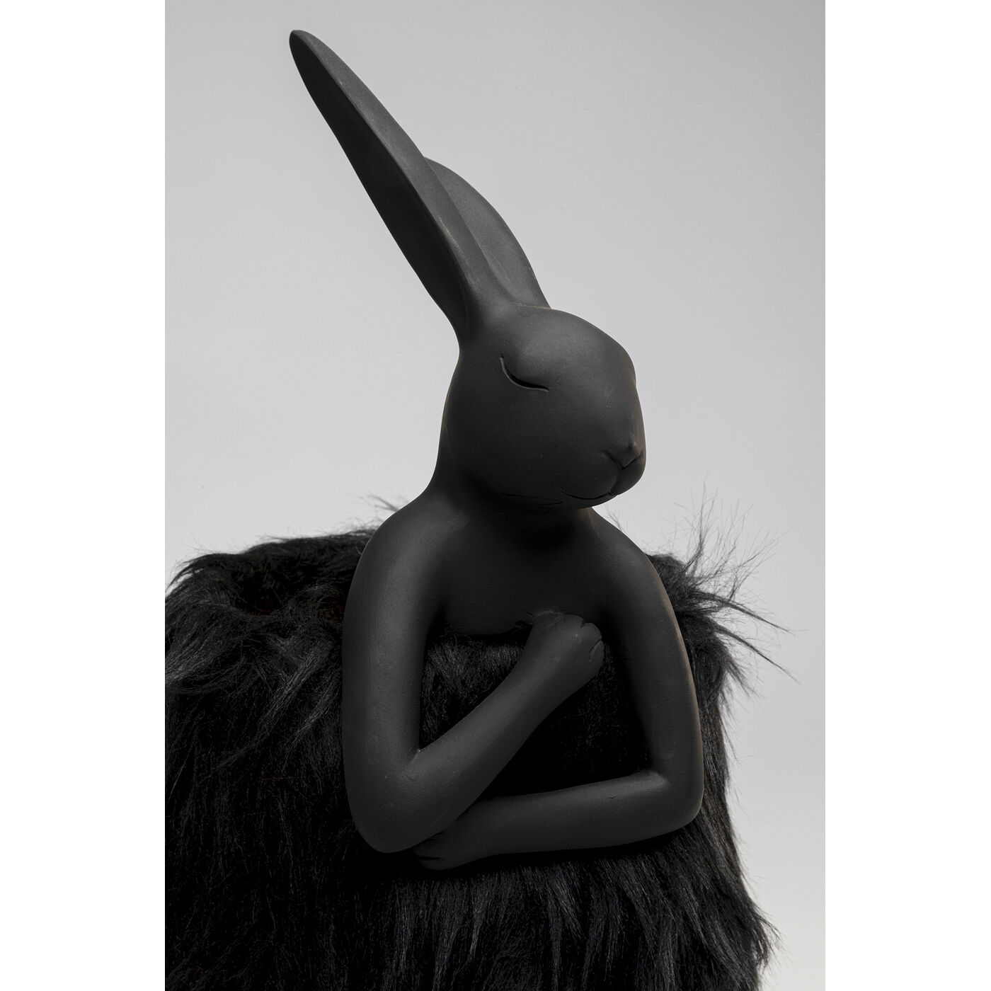 Светильник настольный "Кролик" Rabbit Fur Black/Gold, Черный/Золотой, 50 см от KARE Design
