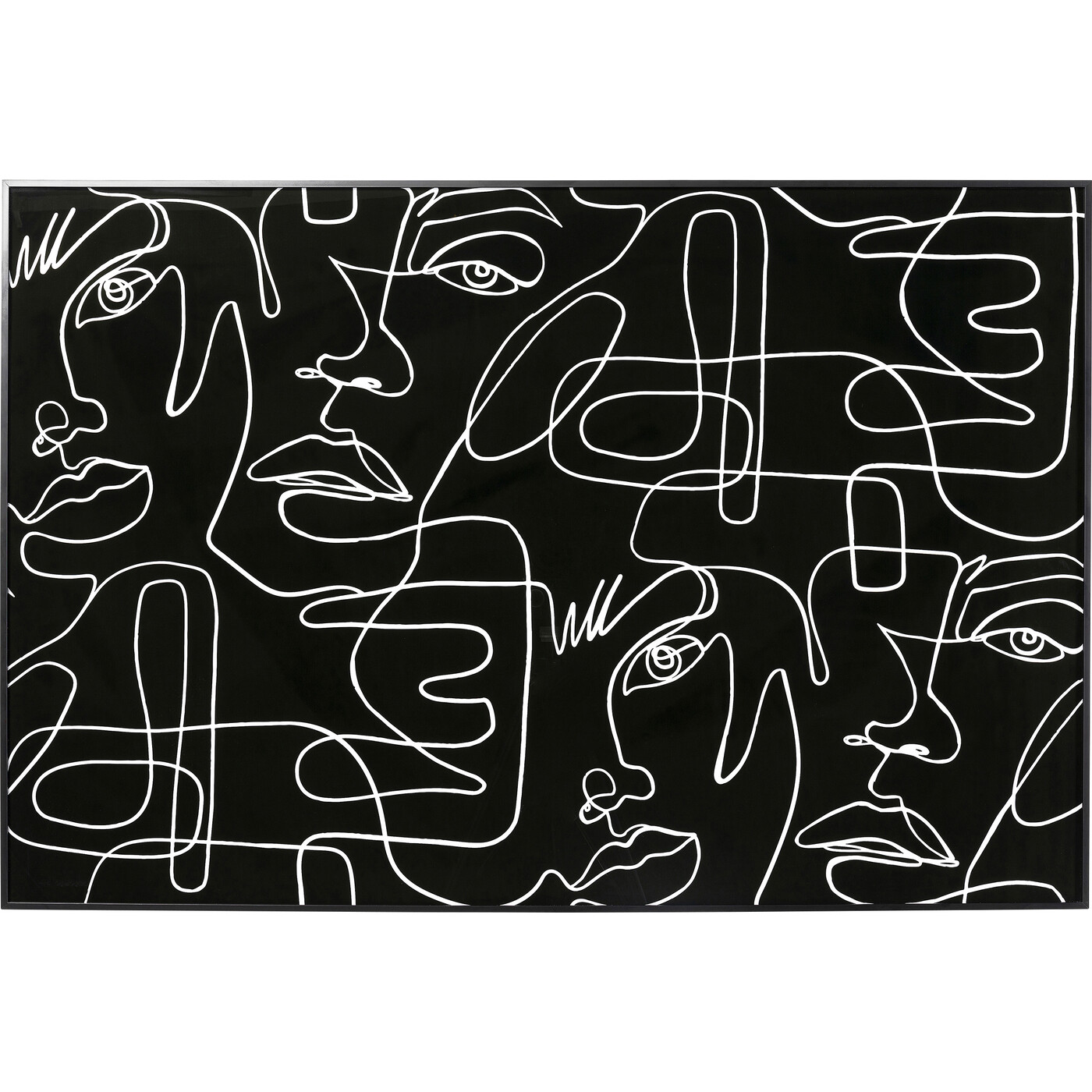 Картина в раме Faccia Arte Drawing «Лица» 150x100 см от KARE Design