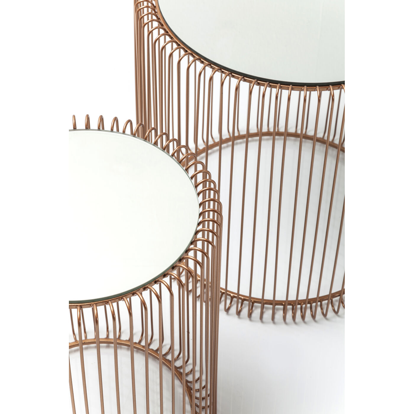 Стол приставной Wire Copper Ø44 см (2 шт) от KARE Design