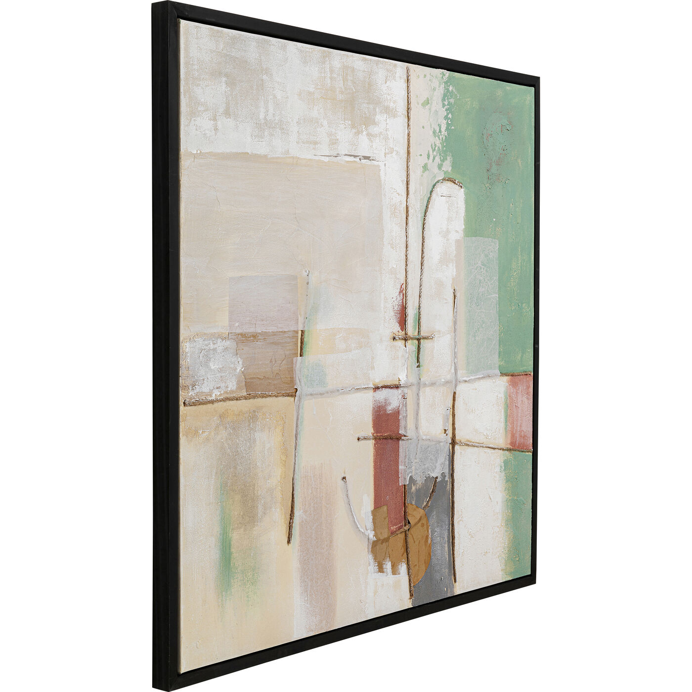 Картина в раме Dust Green «Абстракция» 120x120 см, Зелёный от KARE Design