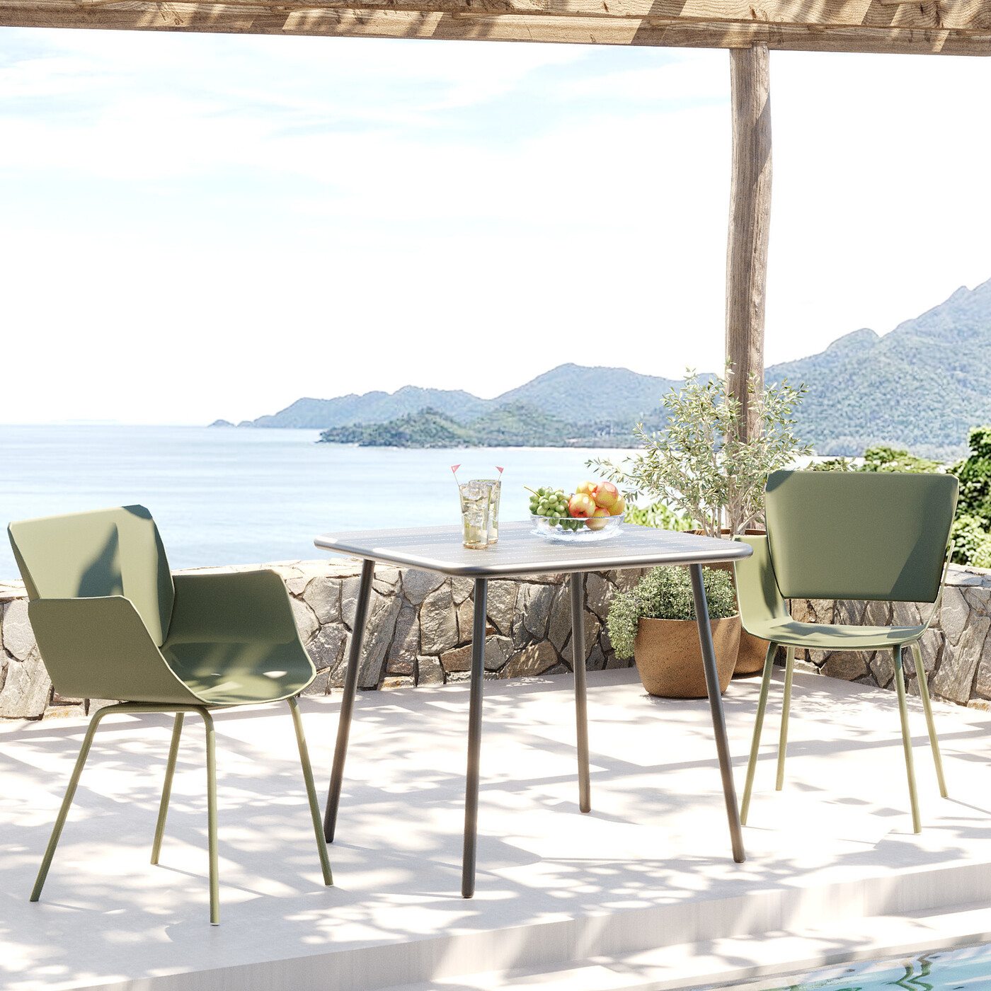 Стул с подлокотниками Madeira Green от KARE Design
