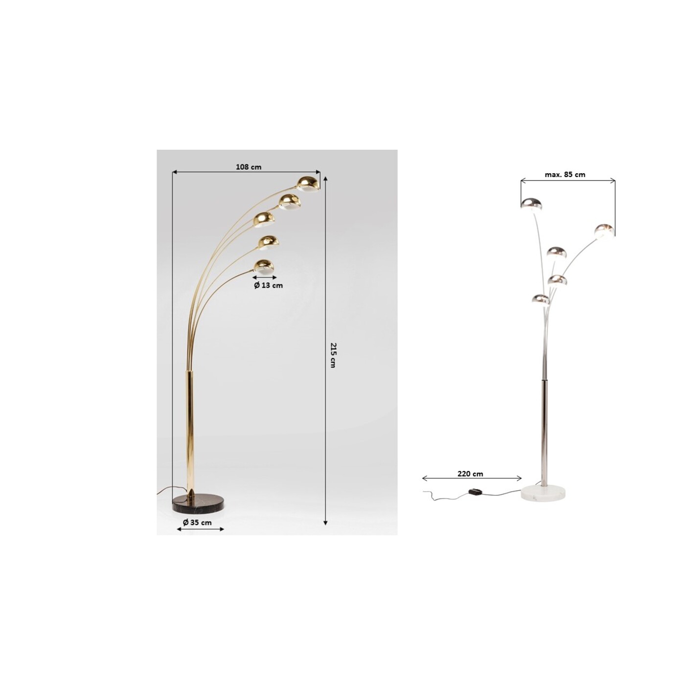 Светильник напольный Five Fingers Brass от KARE Design
