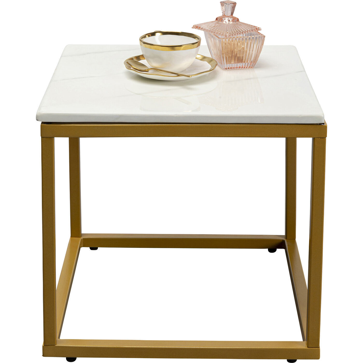 Стол приставной Key West Marble Gold 40x40 см от KARE Design