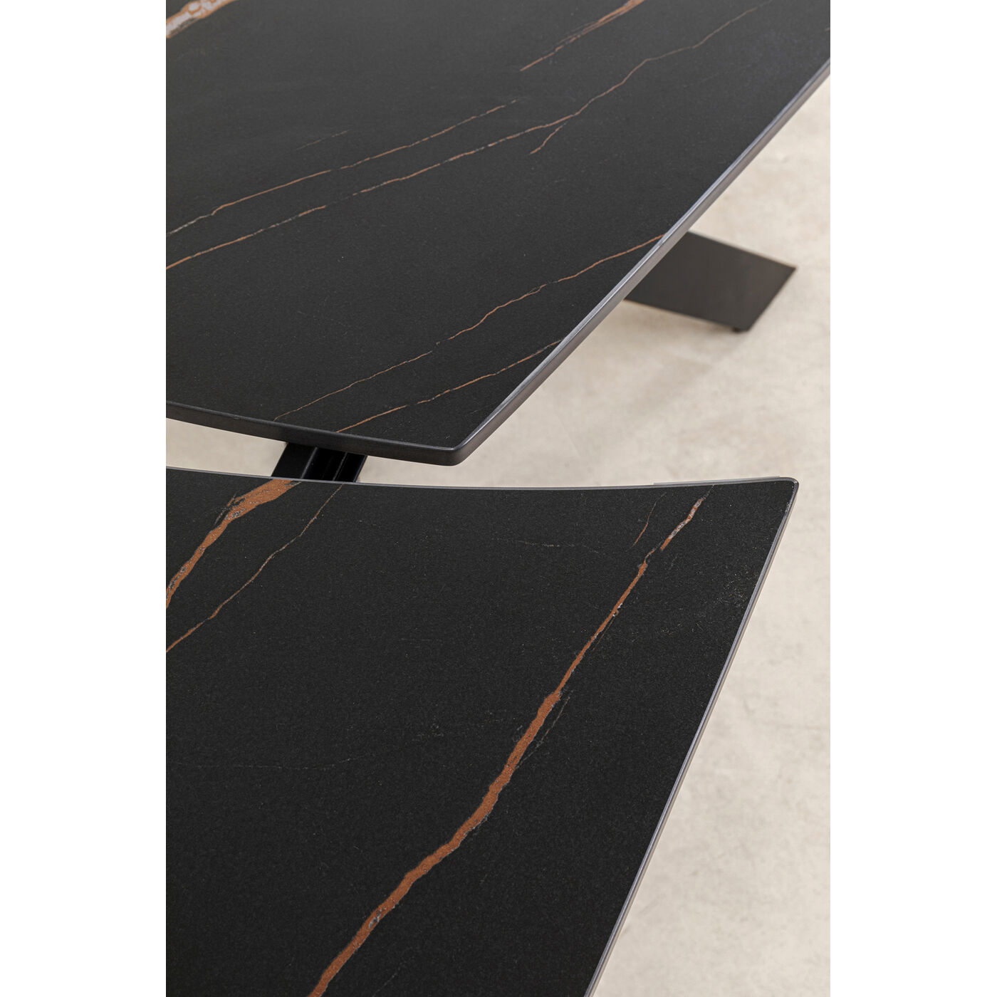 Стол раздвижной Twist Black 120(30+30)x90 см от KARE Design