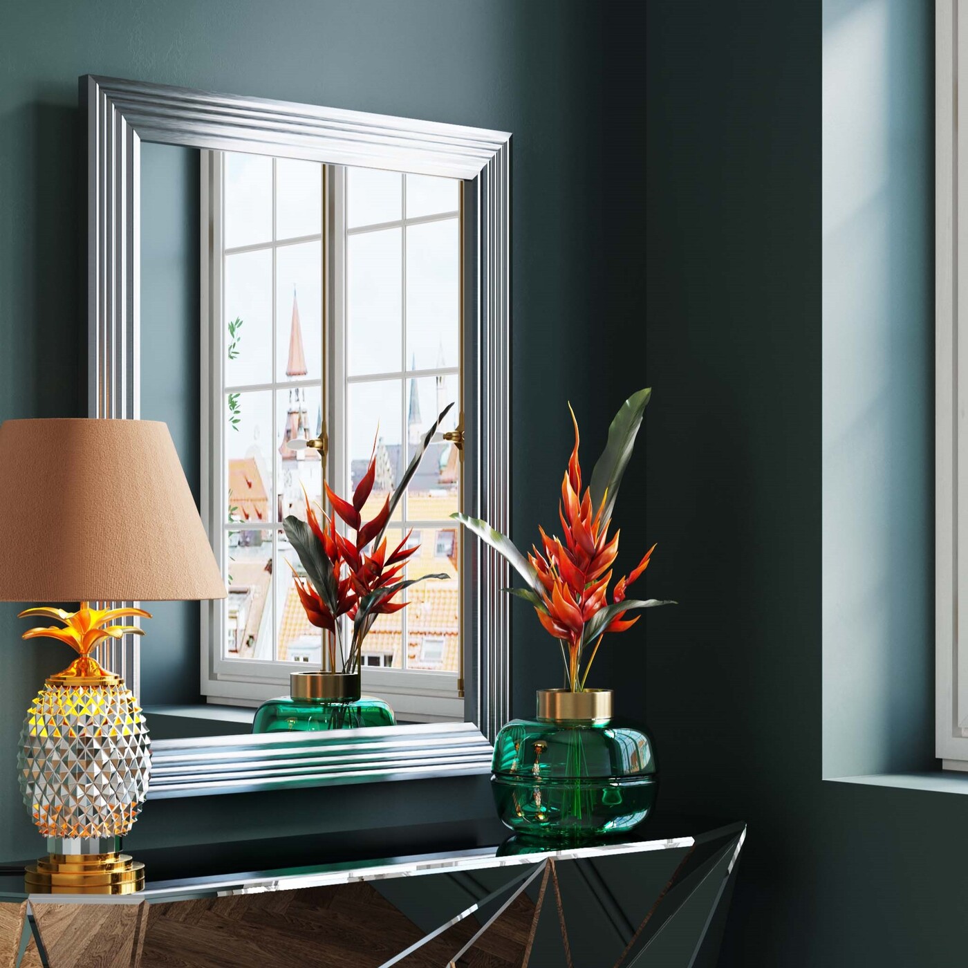 Зеркало настенное Frame Eve Silver 74x99 см от KARE Design