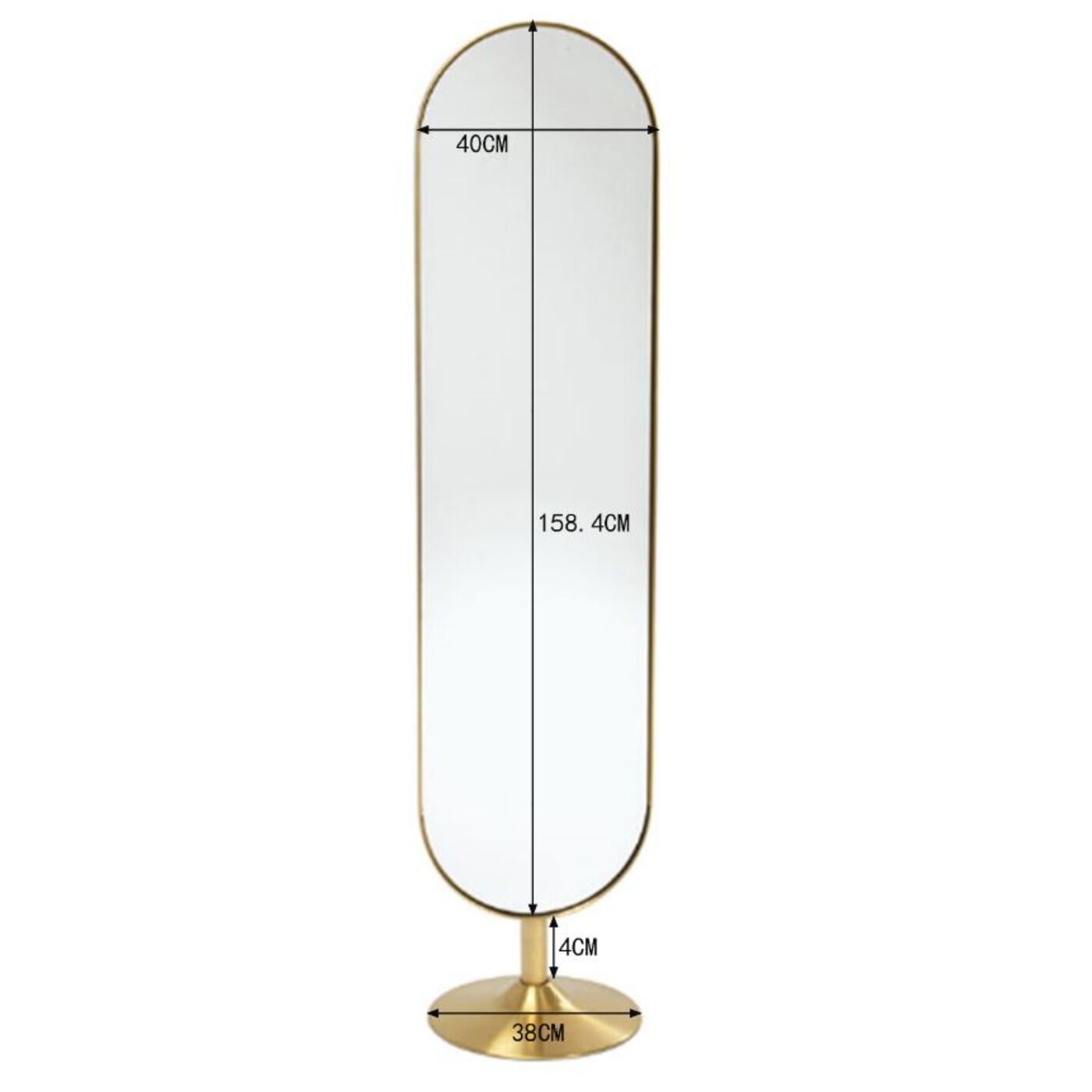 Зеркало напольное Curve MO 170x40 от KARE Design