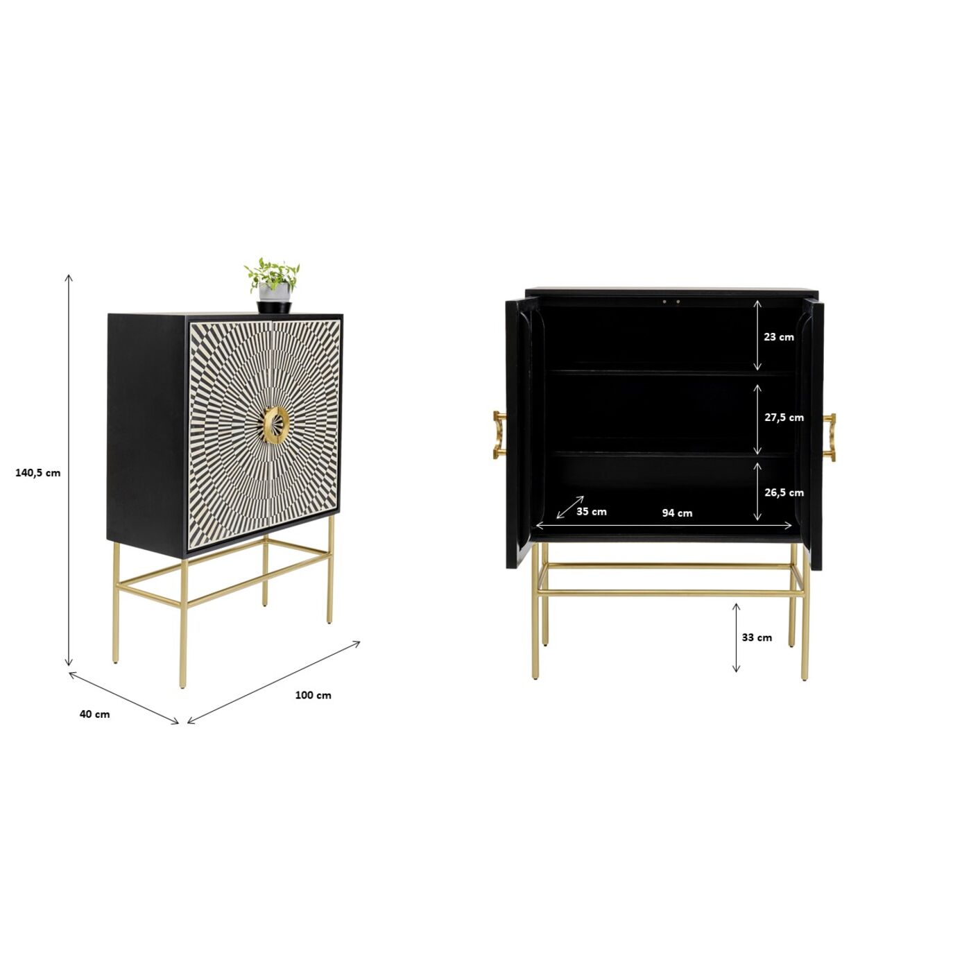 Барный шкаф Piano от KARE Design