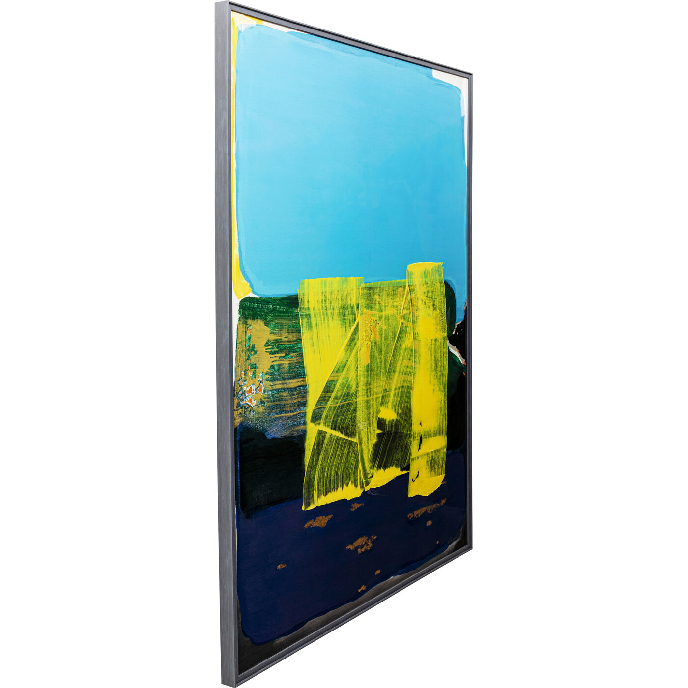Картина в раме Abstract High Gloss Blue «Абстракция» 120x160 см, Синий от KARE Design