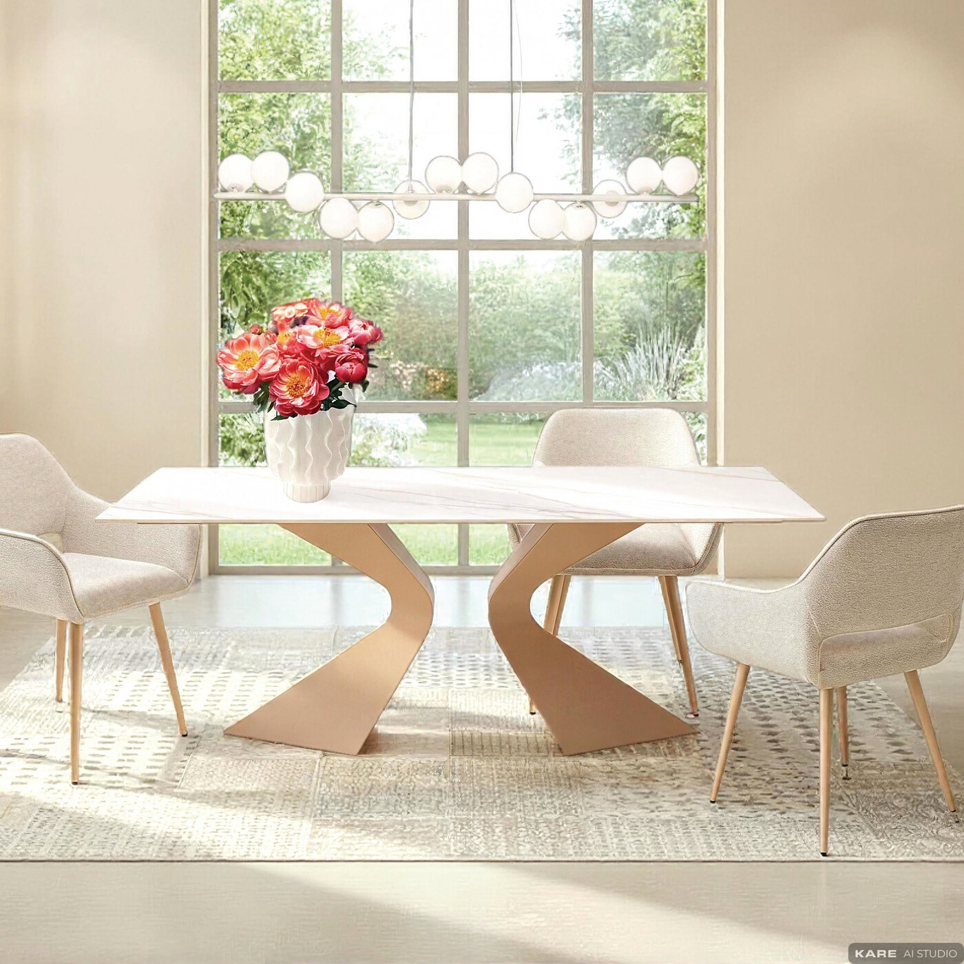 Стол Gloria Greige 200x100cm от KARE Design