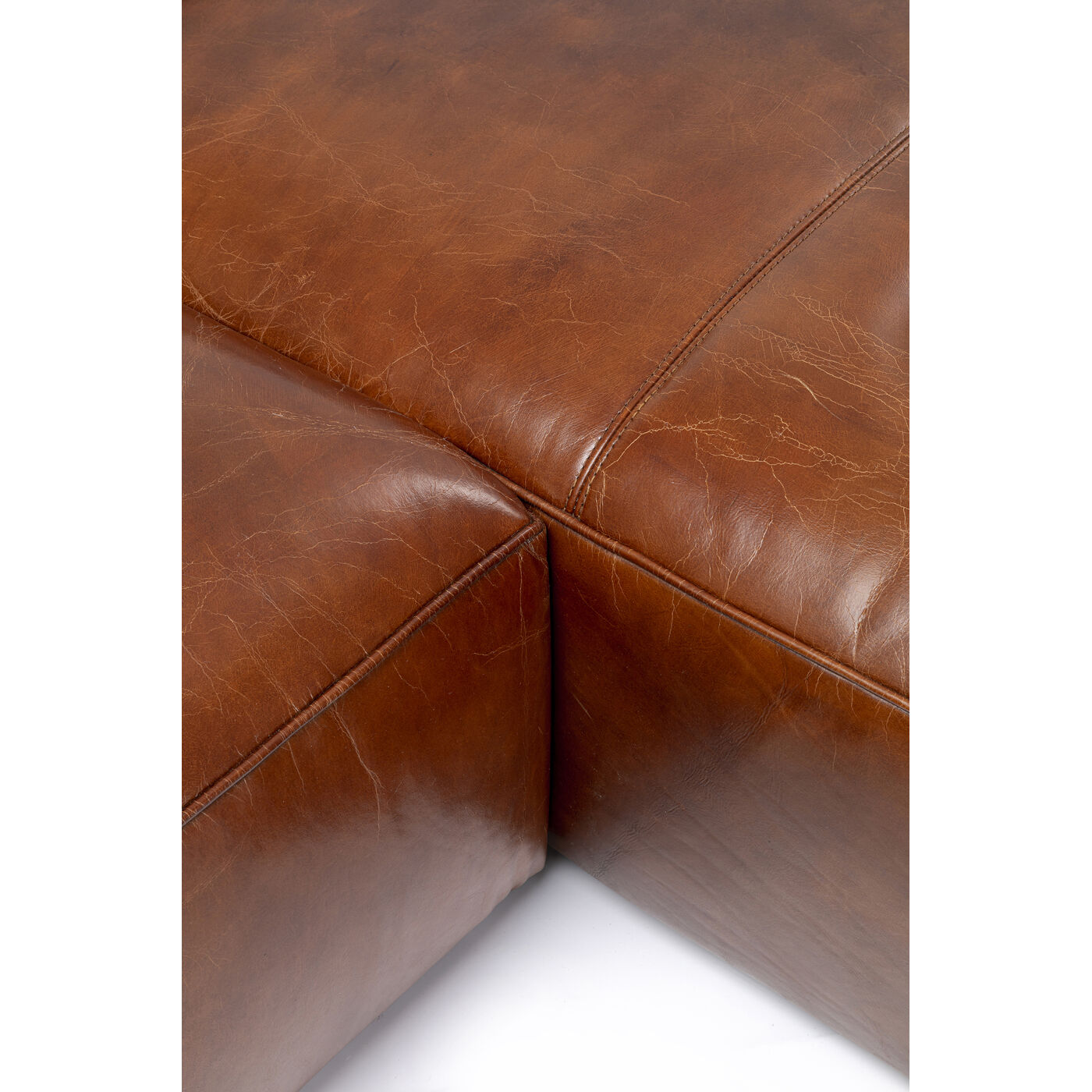 Диван угловой Cubetto Leather Brown 170x270 см от KARE Design