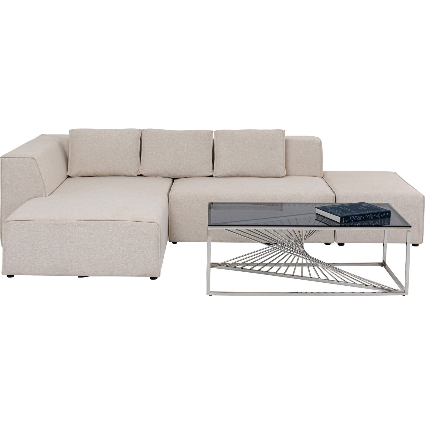 Диван угловой левосторонний Infinity Ottomane Creme Left от KARE Design