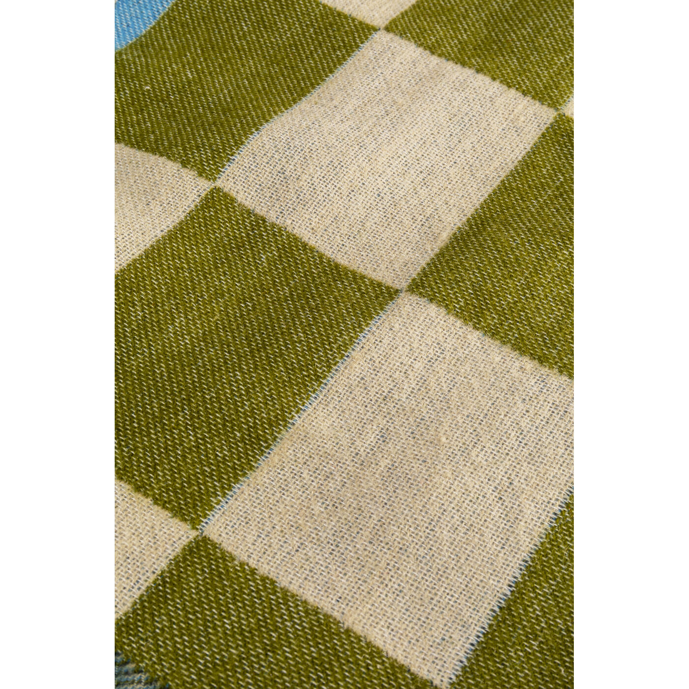 Покрывало Checker «Шахматная клетка» 170x130 см, Сине-зелёный от KARE Design