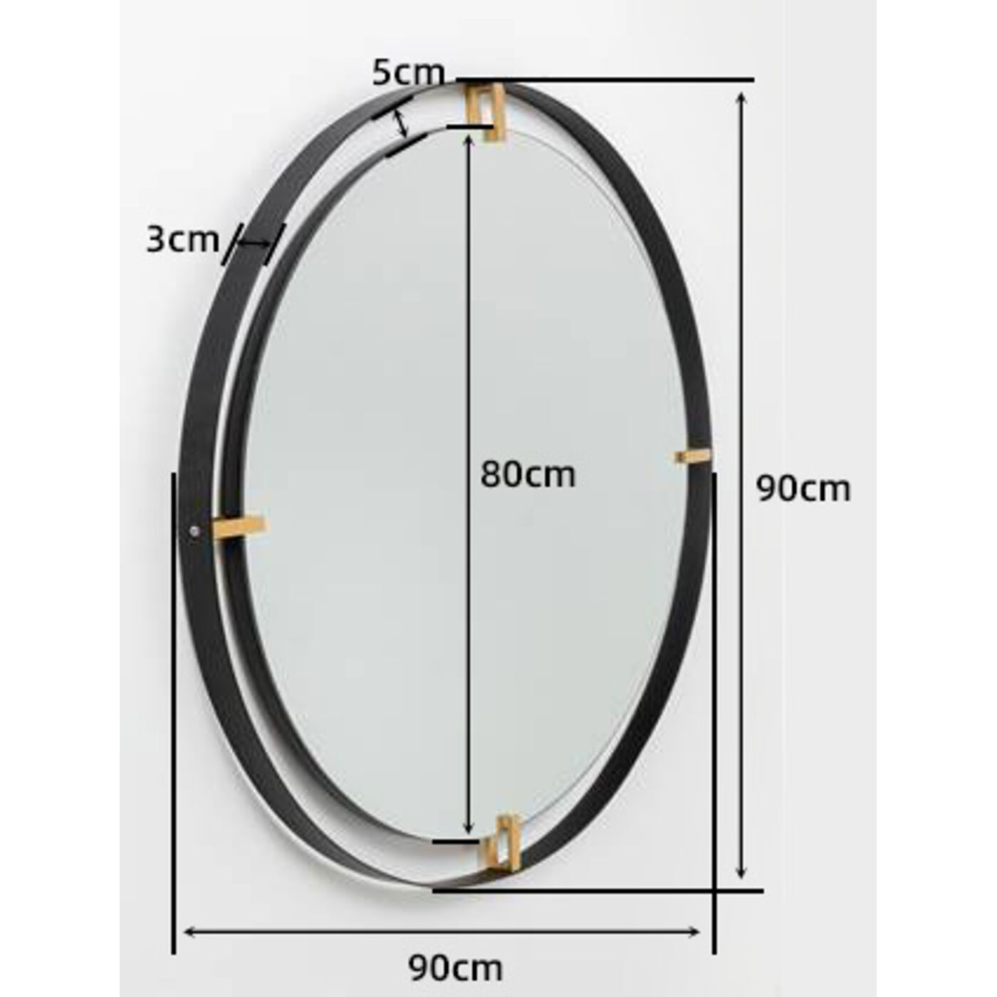 Зеркало Betsy Frame Metal 90Ø см от KARE Design