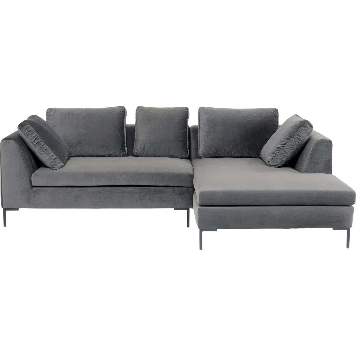 Диван угловой правосторонний Gianni Small Velvet Grey Right от KARE Design